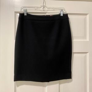 J. Crew Black Wool Skirt